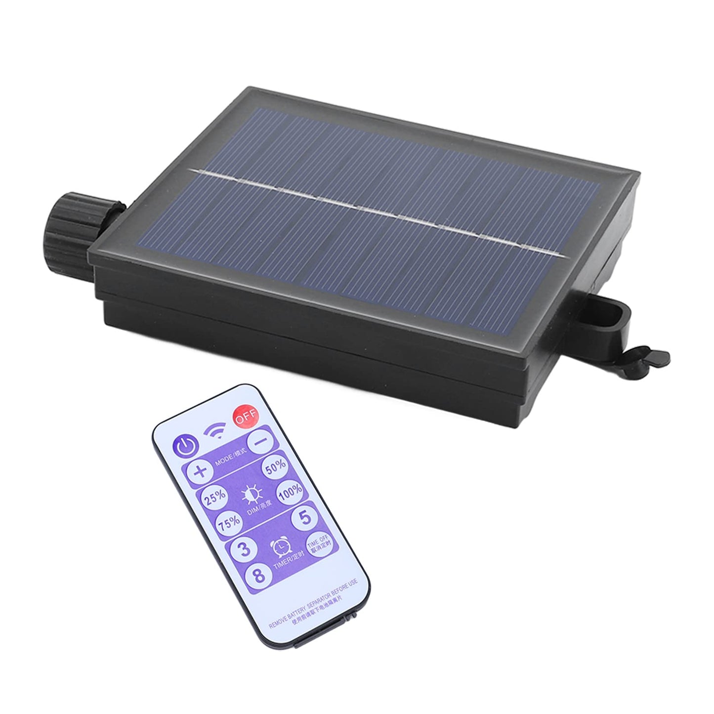 Diydeg Solar Panel Replacement, Waterproof Adjustable String Light Control Box with Remote, Model Diydegiqm6gvc2r5-11, Polycrystalline Silicon