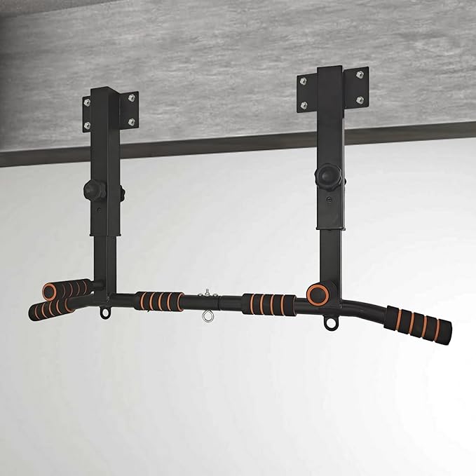 BDL Wall Mounted Pull Up Bar Chin Up bar Multifunctional Dip Station for Indoor Home Gym Workout, Power Tower Set Training...