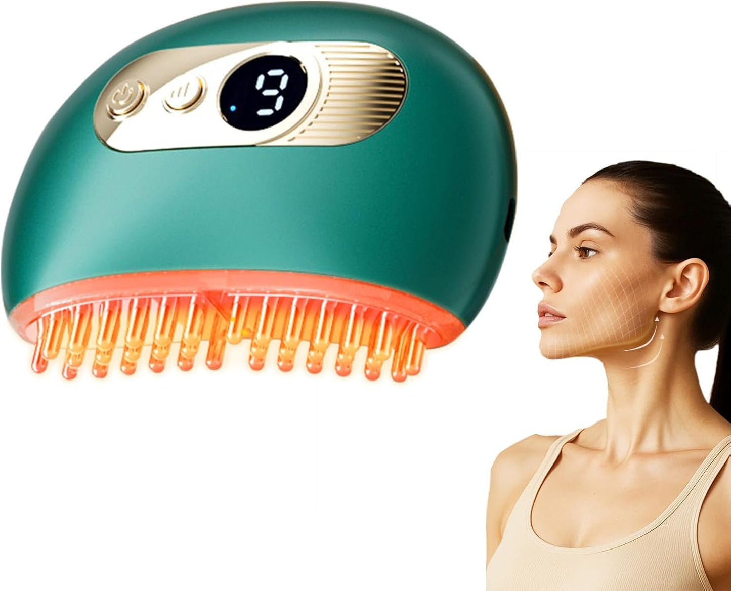 Kinbana Lymphatic Contour Face Brush - Face Massager for Lymphatic Drainage, Double Chin Reducer, and Facial Sculpting - Gentle