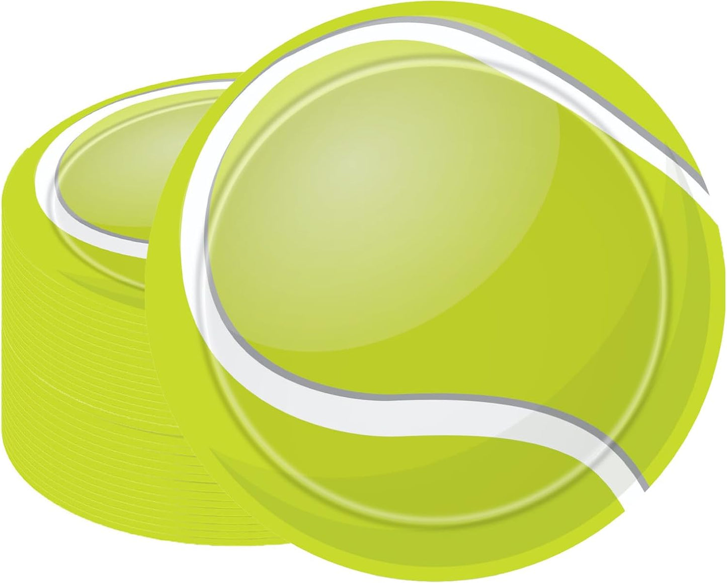 Tennis Party Decorations,60pcs 7inch Tennis Plates,Tennis Ball Party Decorations Tableware Disposable Paper Plate Set,for Baby Shower Men Women Kids Sports Theme Birthday Celebration Decor Supplies