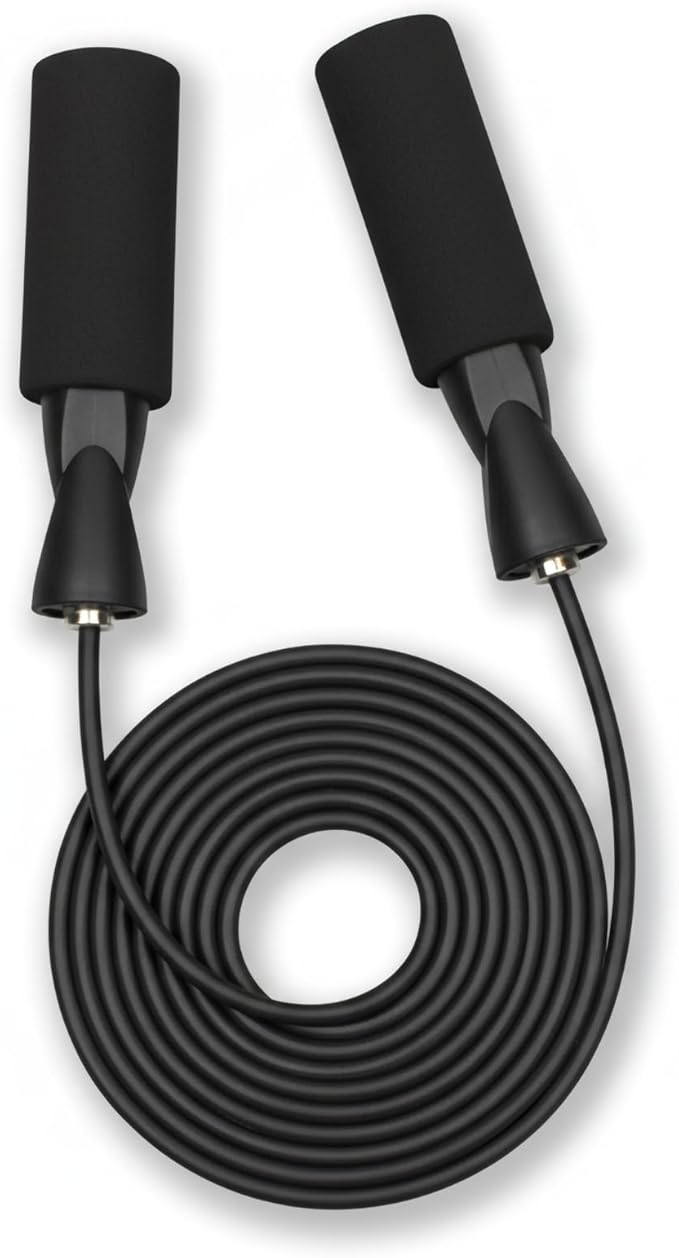 Jump Rope for Fitness – Adjustable PVC Exercise Rope with Tangle-Free Design & Comfortable Foam Handles, Ideal for Cardio,...