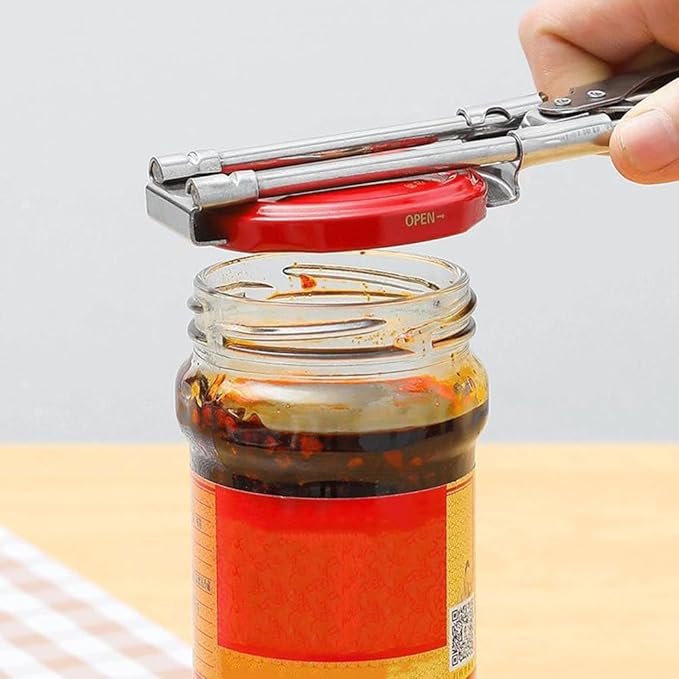 Bottle Jar Opener, Adjustable Multifunctional Stainless Steel Can Opener, Portable Jar Lid Gripper for Kitchen Household Use