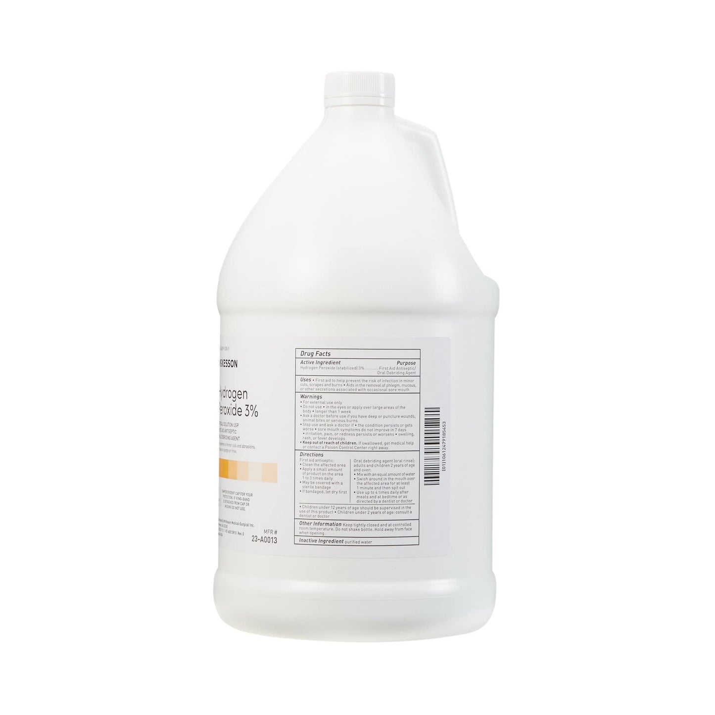 McKesson Hydrogen Peroxide 3%, 1 Gallon [Pack of 1] Topical Solution USP, First Aid Antiseptic, Oral Debriding Agent