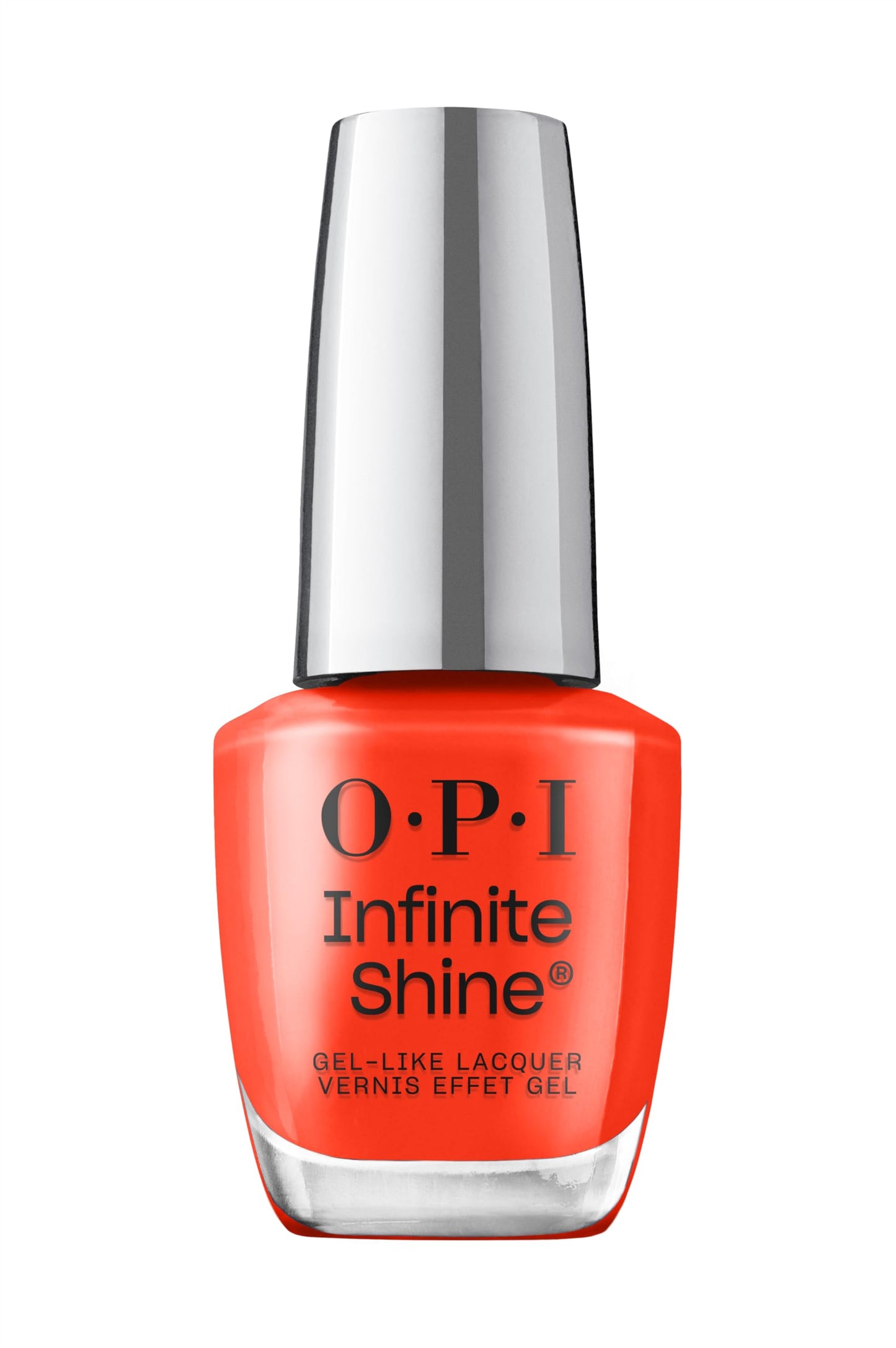 OPI Infinite Shine Mini Plaid Flirt | Semi-Sheer Bright Warm Red Orange Long Wear Gel Like Crme Nail Polish | What's Your Mani-t