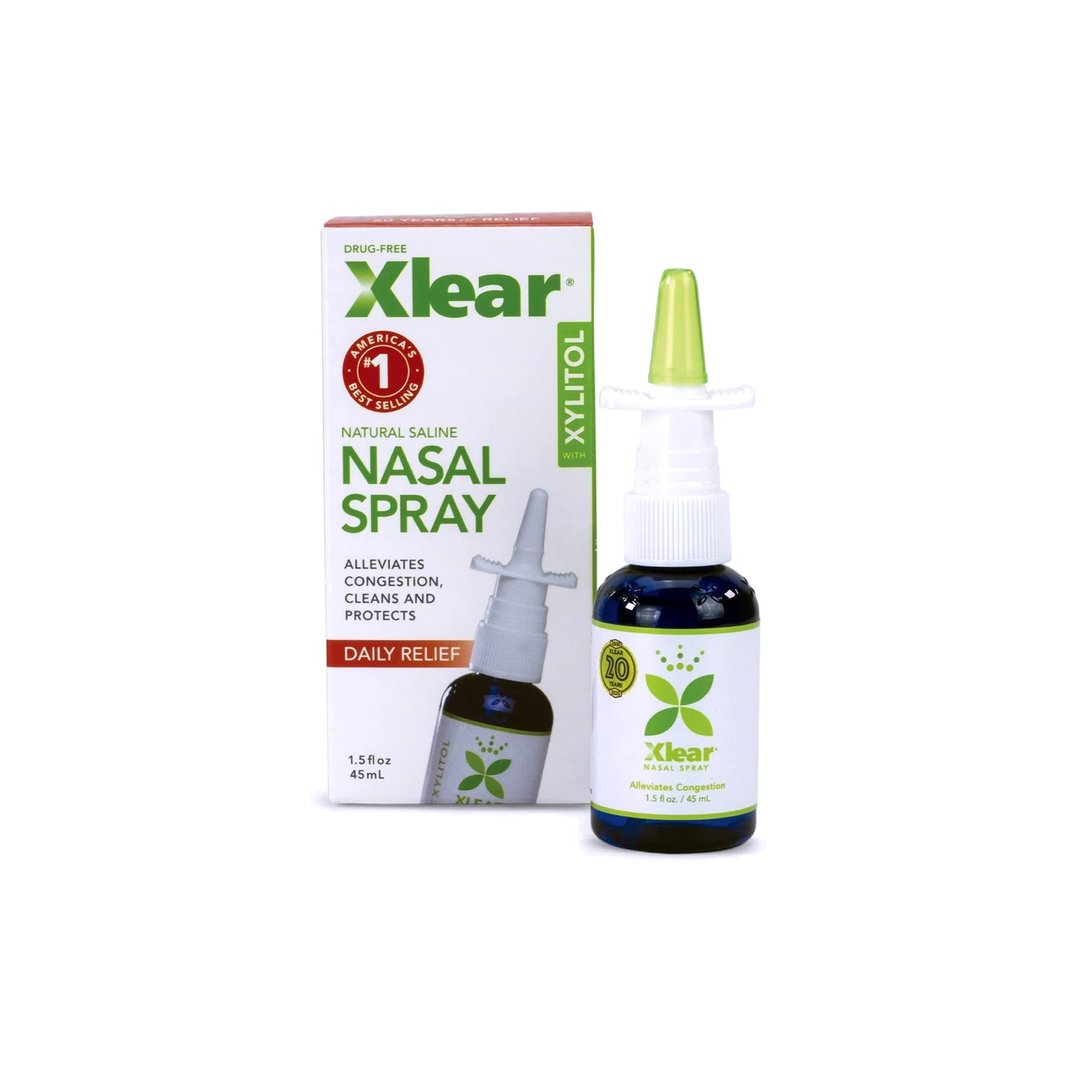 Xlear Natural Nasal Spray with Xylitol, 1.5 fl oz (Pack of 12)