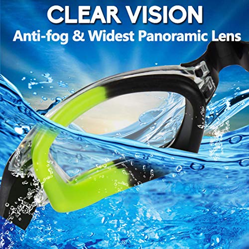 EverSport Kids Swim Goggles, Pack of 2 Swimming Goggles for Children Teens, Anti-Fog Anti-UV Youth Swim Glasses for Age4-16