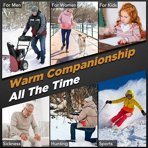 2 Pack Hand Warmers Rechargeable, Portable Electric Hand Warmers Reusable, USB 2 in 1 Handwarmers, Outdoor/Indoor/Warm Gif...