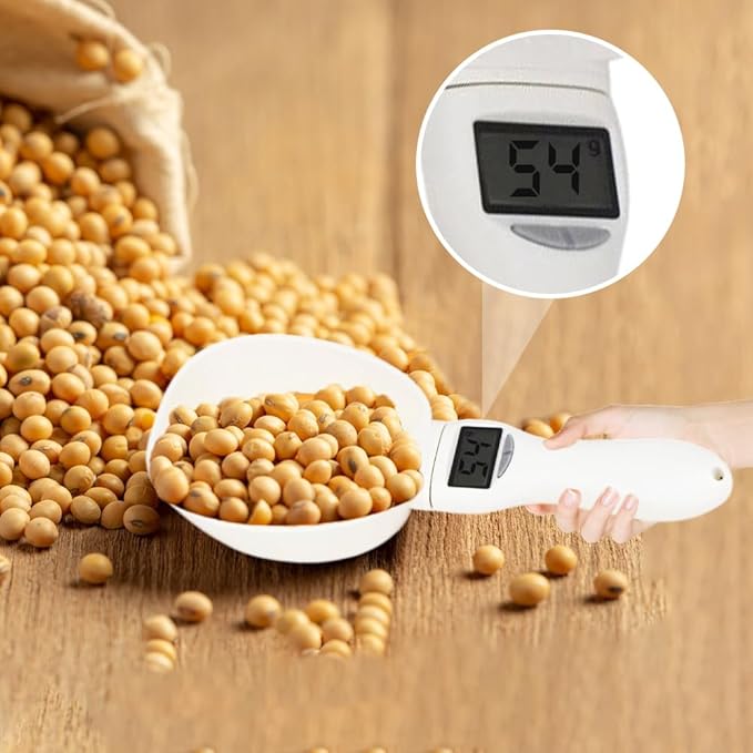 Digital Measuring Spoon, 2026 New Digital Food Measuring Scoop Scale 800g / 0.1g High Precision with LCD Screen, Household Weighing Scoop for Kitchen (1Pcs)