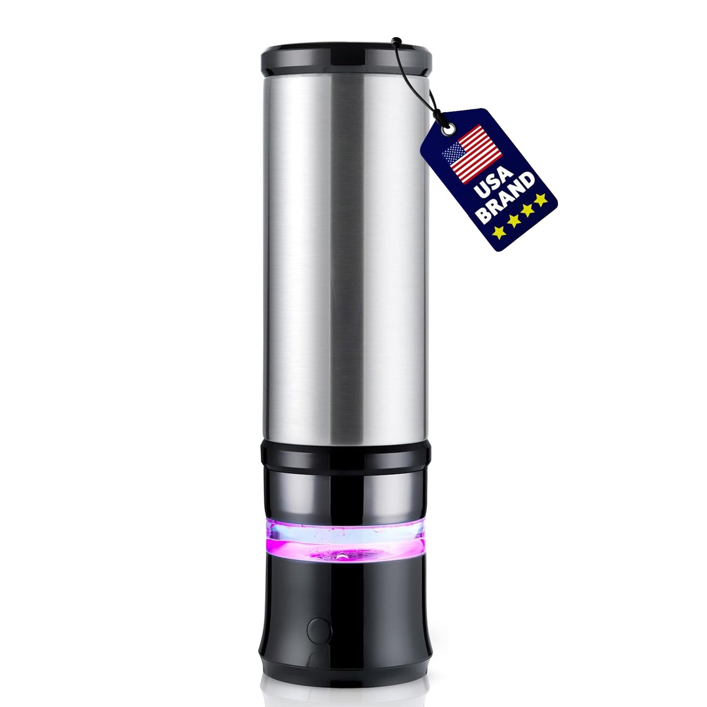 2 in 1 Hydrogen Water Bottle Generator – SPE/PEM Technology – Stainless Steel Bottle with Self Cleaning Mode – 11oz / 330ml – Up to 1300 PPB Hydrogen Enriched Water