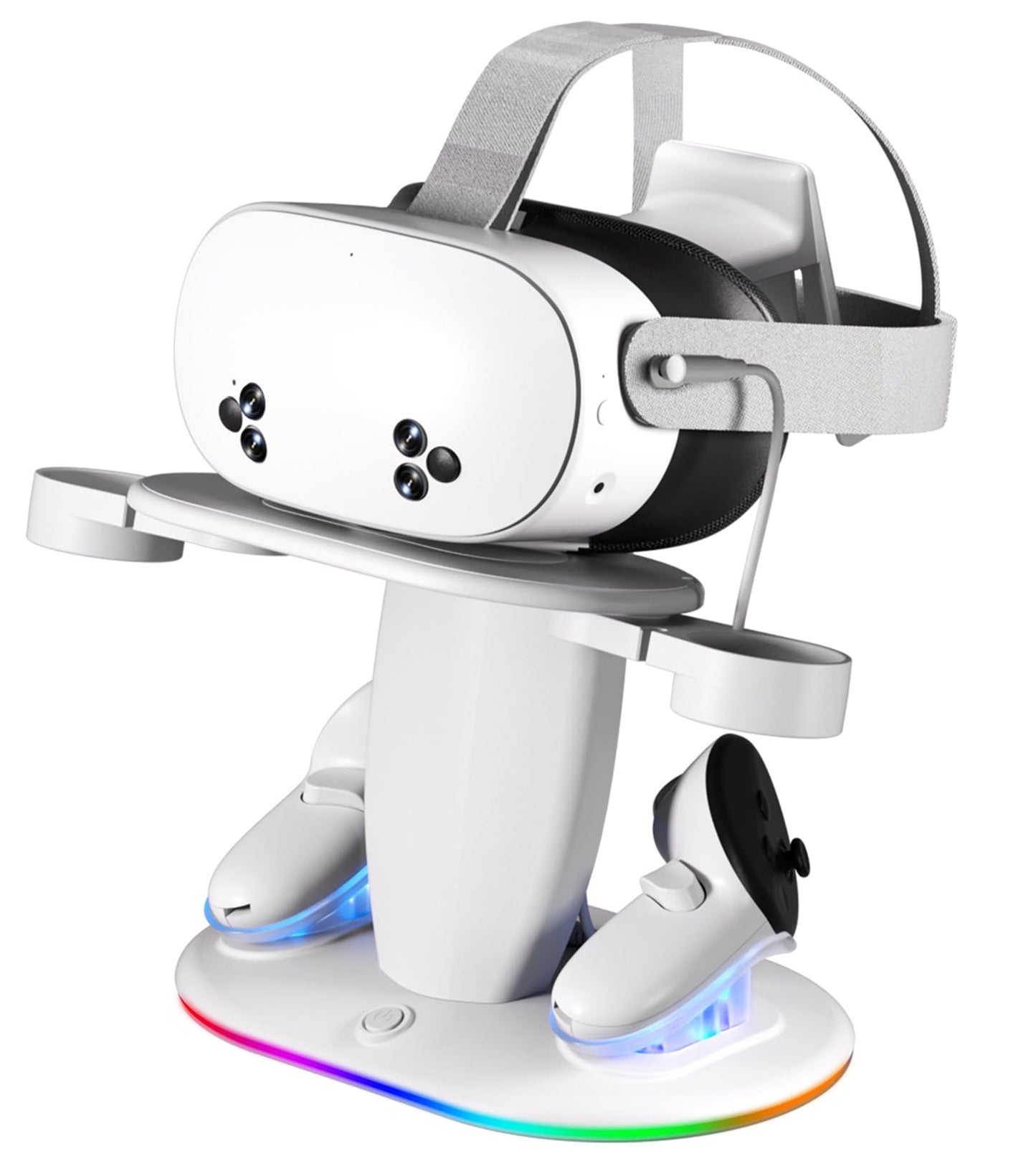 Charging Dock for Meta Quest 2/3/3S,VR Headset Charging Dock and Controllers with RGB Light, USB-C Charger and Cable, Fast Charging Station