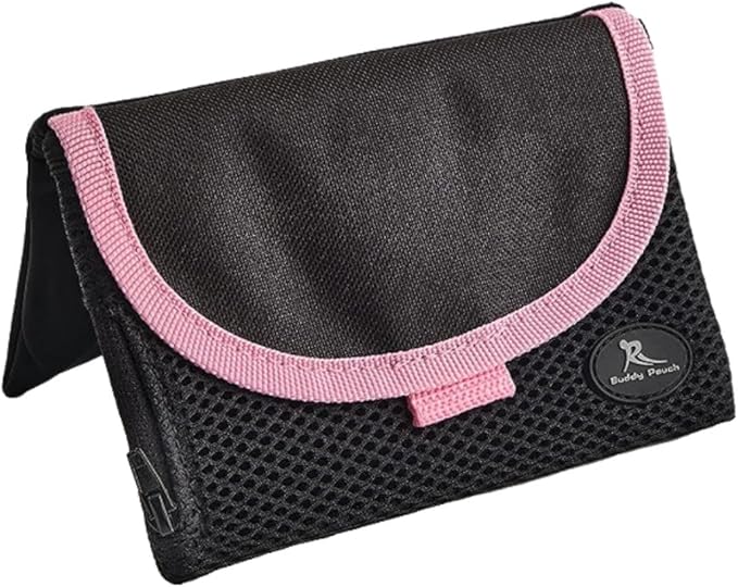 Running Buddy Unisex Running Fanny Pack - Men & Women | Walking, Traveling Waist Pack | Beltess, Chafe & Bounce Free | Water-Resistant & Magnetic Closure | L, XL, XXL | Black or Black & Pink