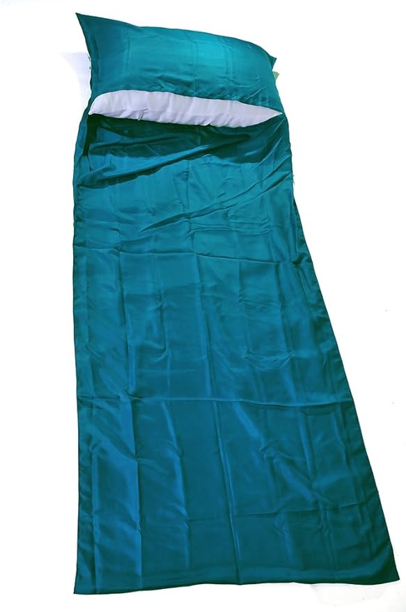 Marycrafts 100% Pure Mulberry Silk Single Sleeping Bag Liner Travel Sheet 83"x33"