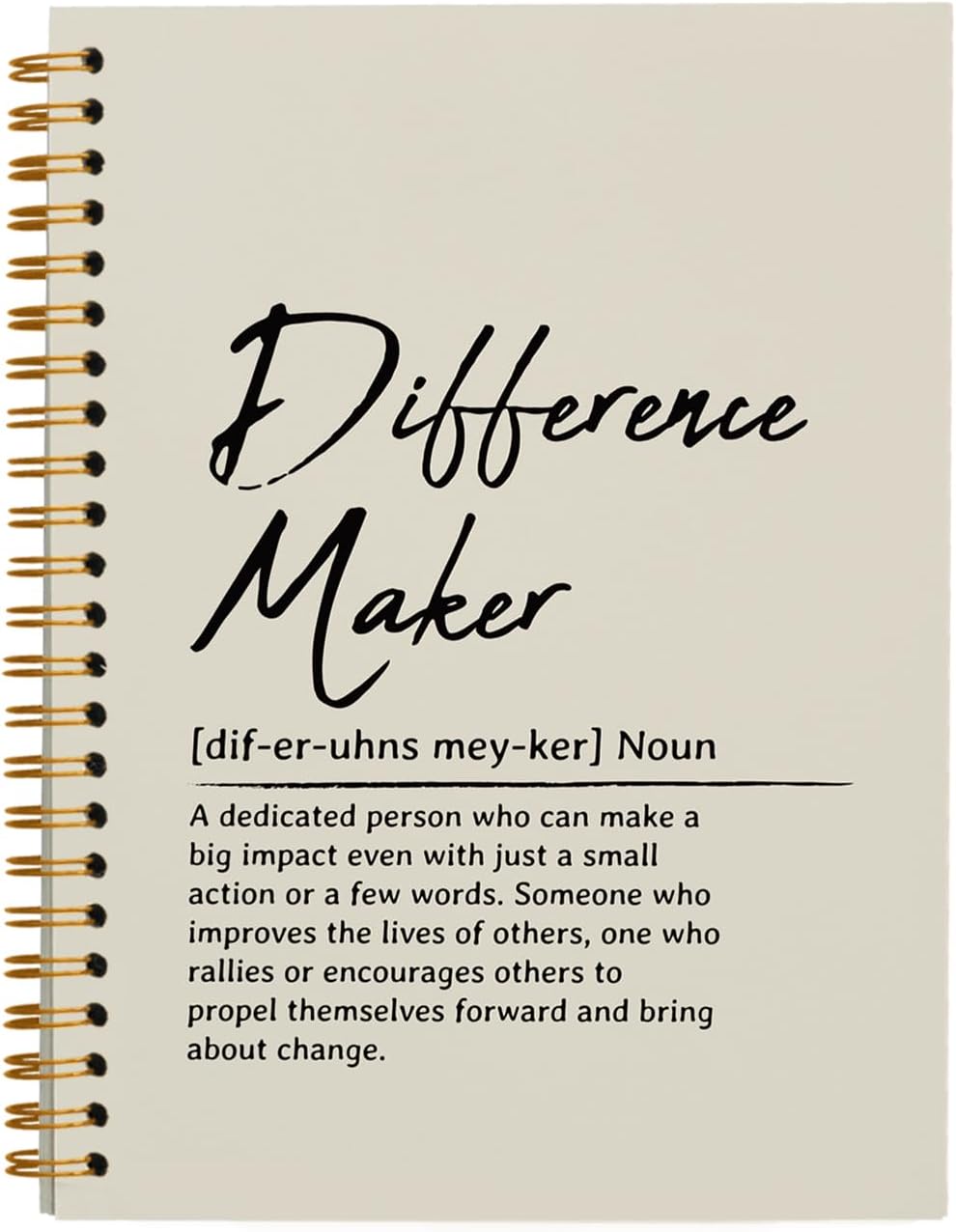 OXW Beige Notebooks for Work, Difference Maker Gift Meeting Notebook Journal for Writing, Employee Appreciation Gifts, Thank You Gifts for Women Men Leader Mentor Boss Manager, 5.5"x8.3"