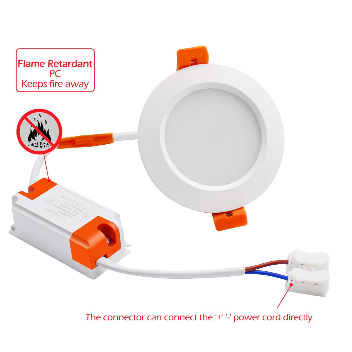 Ygs-Tech 3.5 Inch Led Recessed Lighting  Dimmable Downlight 7W(55W Halogen Equivalent)  Cri80  4000K Natural White  Ceiling Light With Led Driver(4 Pack)