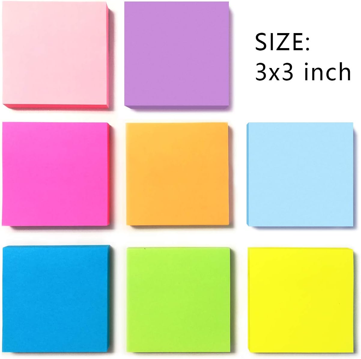 24 Pads Pop Up Sticky Notes 3x3 Refills Bright Colors Self-Stick Notes Pads Super Adhesive Sticky Notes Great Value Pack