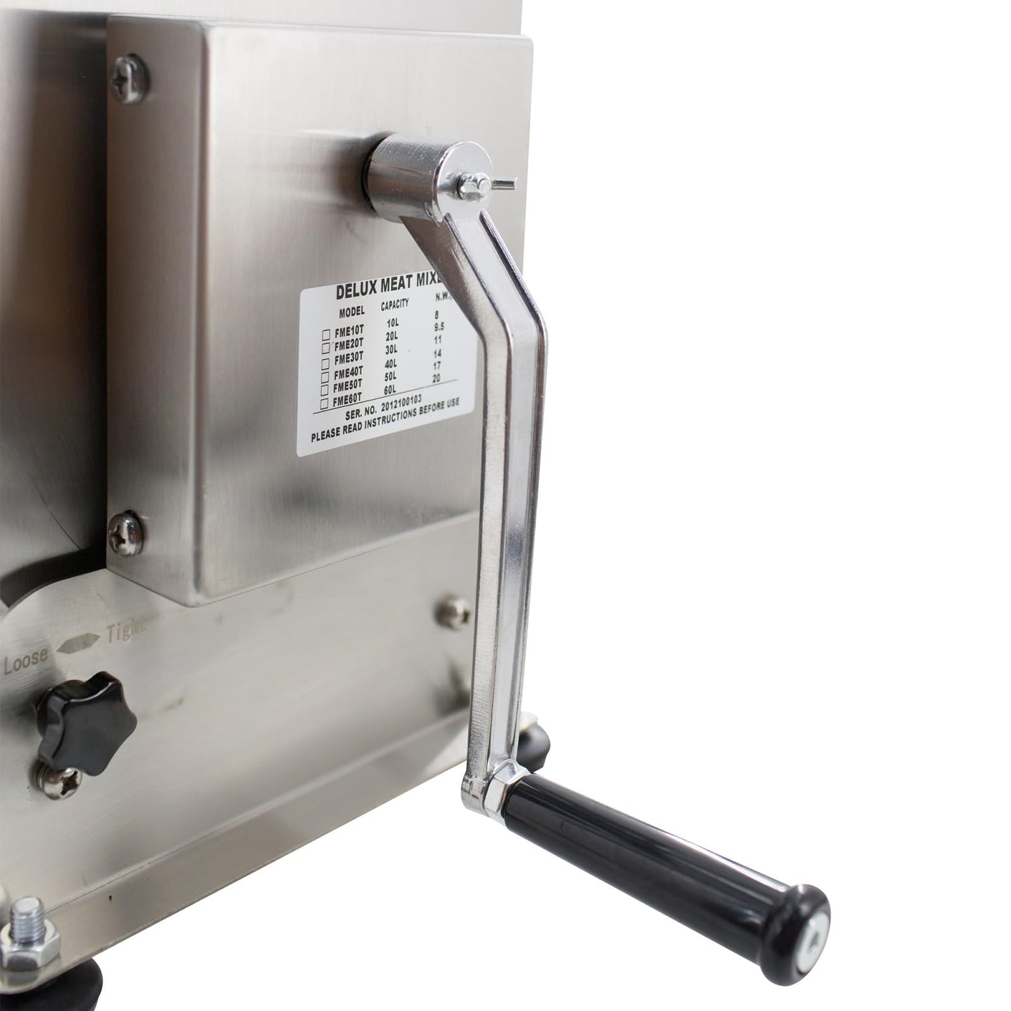 CLIVIA Manual Meat Mixer, 30 Pound Meat Mixer for Sausage, 30lbs Capacity Tilt Tank Sausage Mixer Stainless Steel Food Processer for Meat, Vegetable, Burger, Dumplings