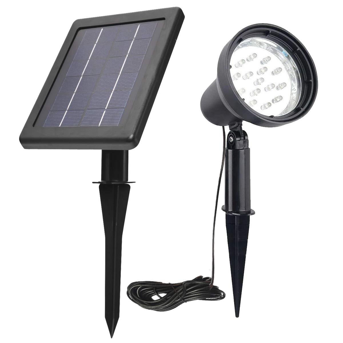 Sunlong Solar Spotlights Outdoor Led Flood Light, Warm White, Waterproof, Model Rls015Ww, Automatically Activates At Dusk To Dawn, 1 X Spot