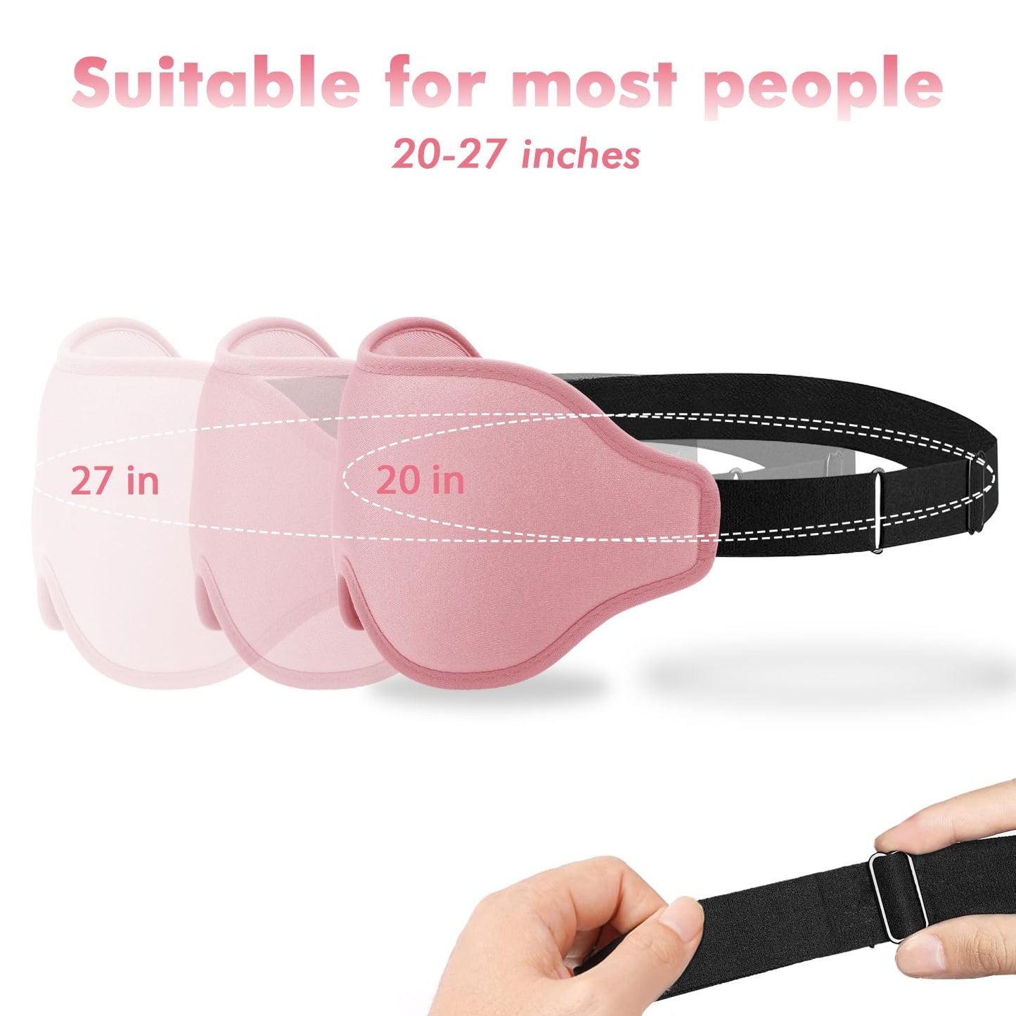 Sleep Eye Mask for Men Women, Lash Extensions 3D Sleeping Mask, Travel Blackout Night Blindfold Eye Shade Cover with Adjustable Strap (Pink-3D)