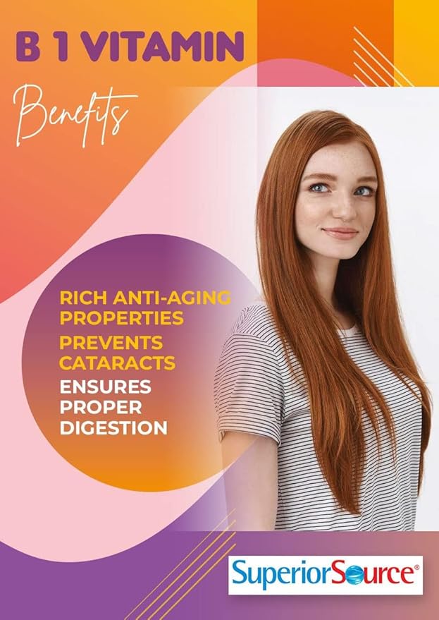 Superior Source B-1 100 mg - Vitamin B Supplement Supports Healthy Energy & Growth - Nervous & Digestive System Support Formula with Thiamin - 100 Sublingual Dissolving Tablets