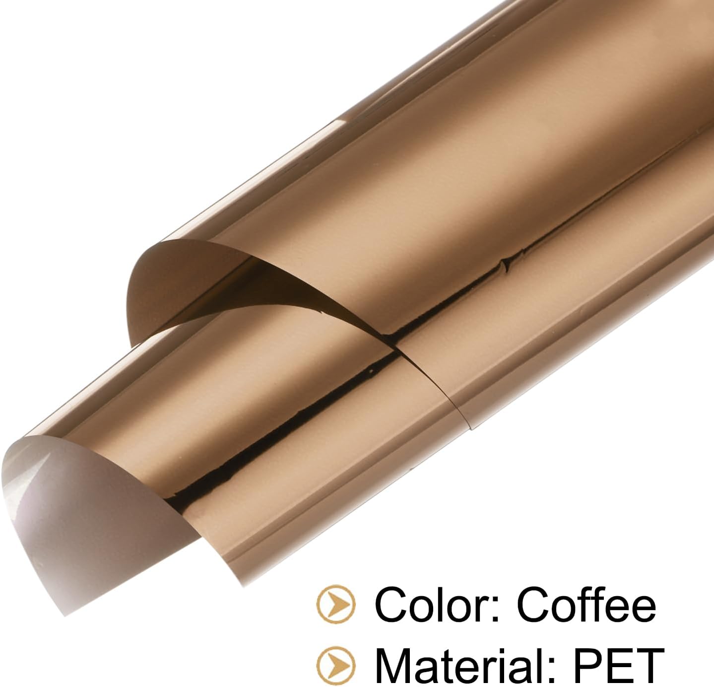 MECCANIXITY 50 Sheets Heat Reactive Foil, 20x29cm Coffee Foil Transfer Sheets Toner Reactive Foil Transfer Foil Sheets Hot Foil Stamping Paper for Crafts DIY Cardmaking Album Decoration