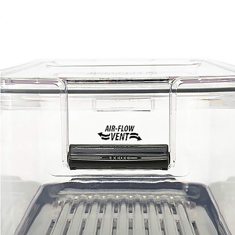 Progressive International Prepworks ProKeeper Food Storage Container Set, 3 Piece, Clear Containers with Gray Sealed Tight Lids