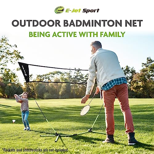 Badminton Net, Portable & Instant Setup (Tool Free Assembly) - Backyard Fun, Beach Park Picnic Outdoor Games, Green, 5.1 x...