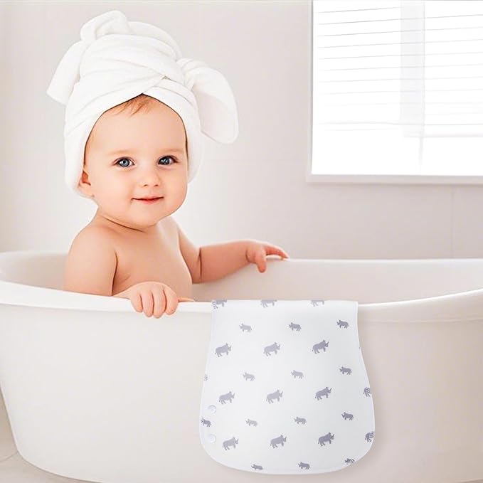 Baby Burp Cloths & Baby Bibs 2-in-1 Design Large Size 3 Layers Thicken Cotton Super Absorbent and Soft Baby Spit Up Burping Rags Baby Burp Cloth Set for Boys and Girls Solid 12 Pack