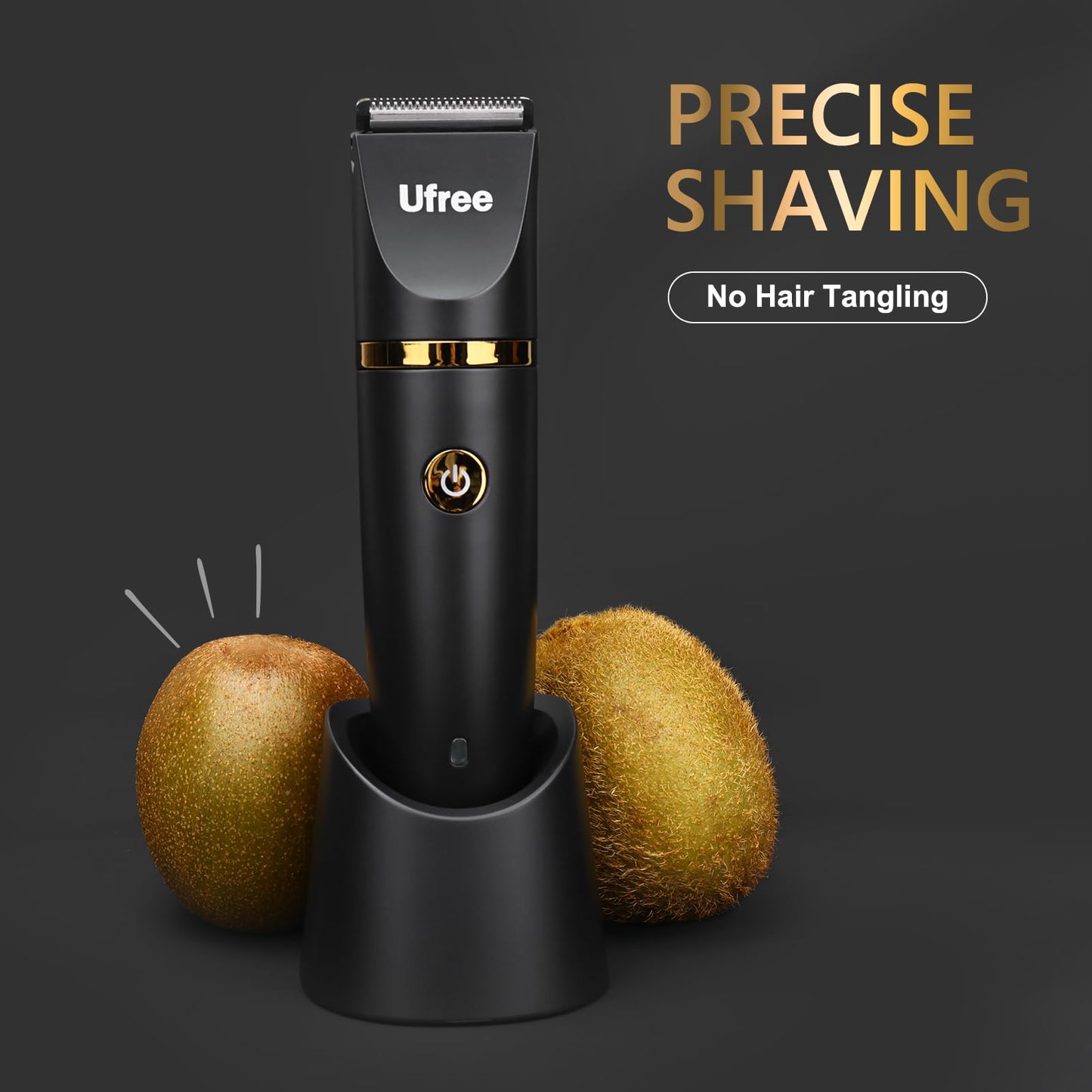 Ufree Body Hair Trimmer for Men, Manscape Ball Pubic Hair Trimmer, 3 in 1 Body Grooming Kit for Groin, Waterproof Body Electric