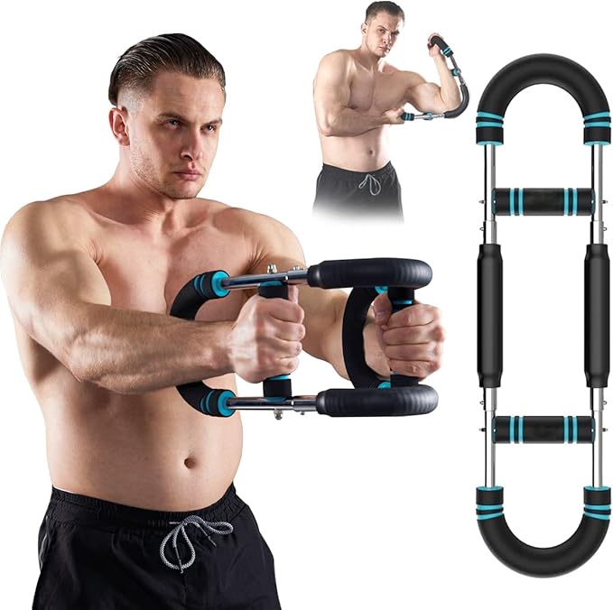 HOTWAVE Twister Arm Exerciser,Adjustable Spring Workout Bar, Forearm Triceps Chest Enhanced Exercise Strengthener,Portable...