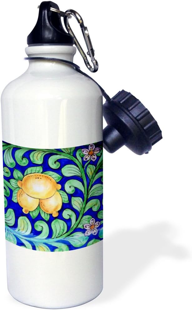 3dRose Italy, Orvieto. Italian Pottery Plate for Sale in The Streets. -Sports Water Bottle, 21oz , 21 oz, Multicolor