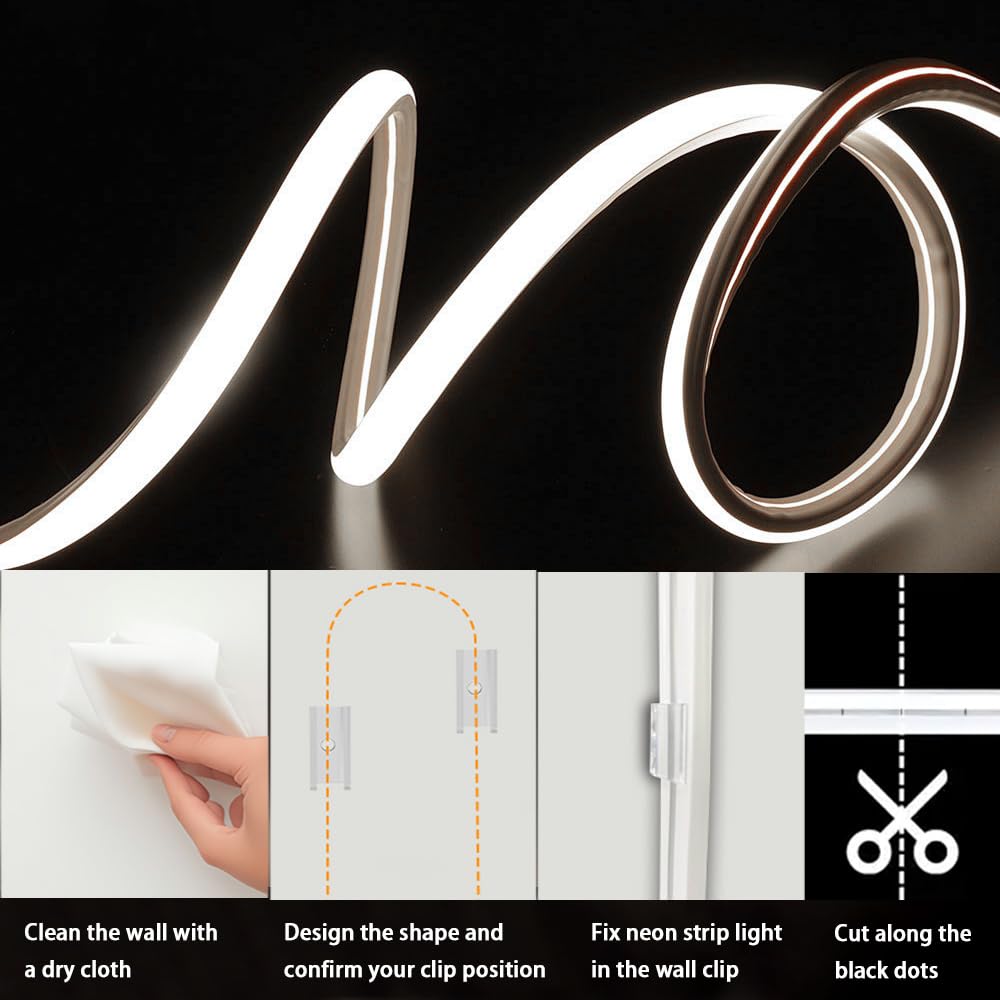 Zslaifu Usb Led Light Strip  3.28Ft 5V White Led Strip Lights  Dimmable Mirror Led Lights Strip  Usb Light For Bedroom  Cabinet  Kitchen  Diy Lighting (Power Adapter Not Included)