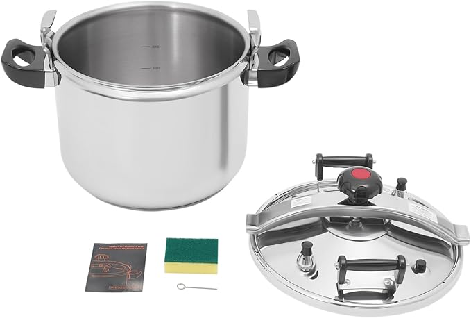 42.3QT Stainless Steel Pressure Cooker, 60Kpa Large Steamer Cooking Pressure Canner, Safety Valves, Compatible with Induction and Gas Stovetops for Family or Commercial