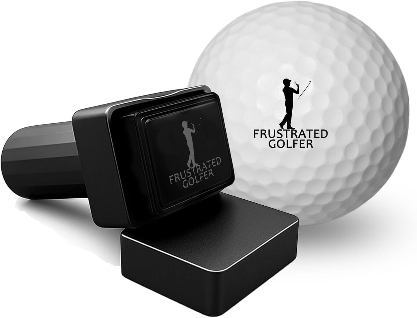Lihome Golf Ball Stamp Personalized - Durable Waterproof Reusable Ink Stamper, Custom Golf Gift for Men, Dad, Retirement, Father's Day, Birthday & Christmas