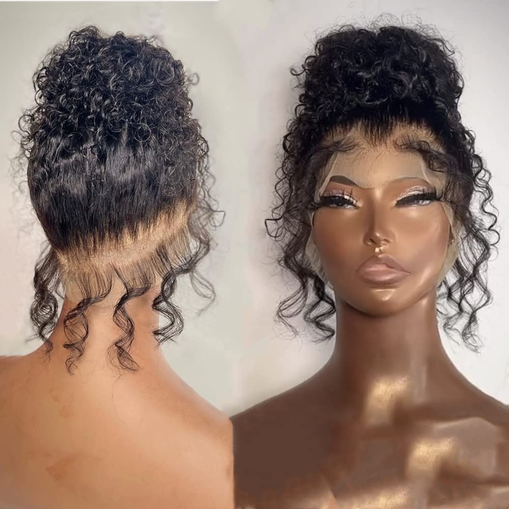 UPIGUILK HD 360 Lace Front Wigs Human Hair Pre Plucked Full Lace Wigs For Black Women Human Hair Frontal Wig Human Hair 180 Dens