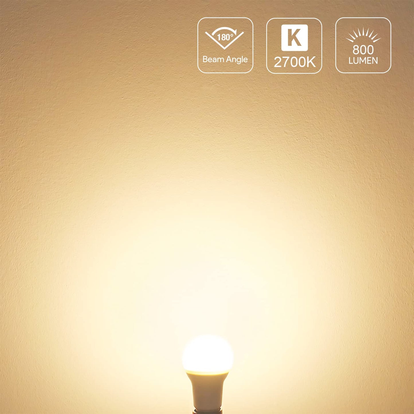 LE LED Light Bulbs 60W Equivalent Soft Warm White 2700K A19 E26 9W 800 Lumens 5 Count Pack of 1