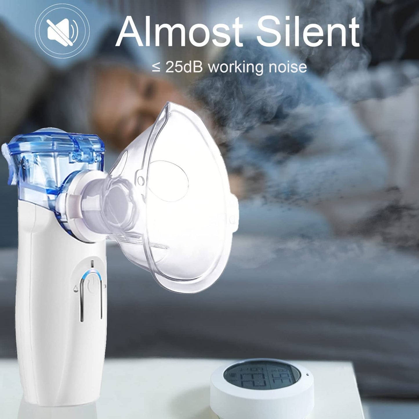 Gülife Ultrasonic Nebulizer, Portable Nebulizer Machine with Two Power Mode, Gray
