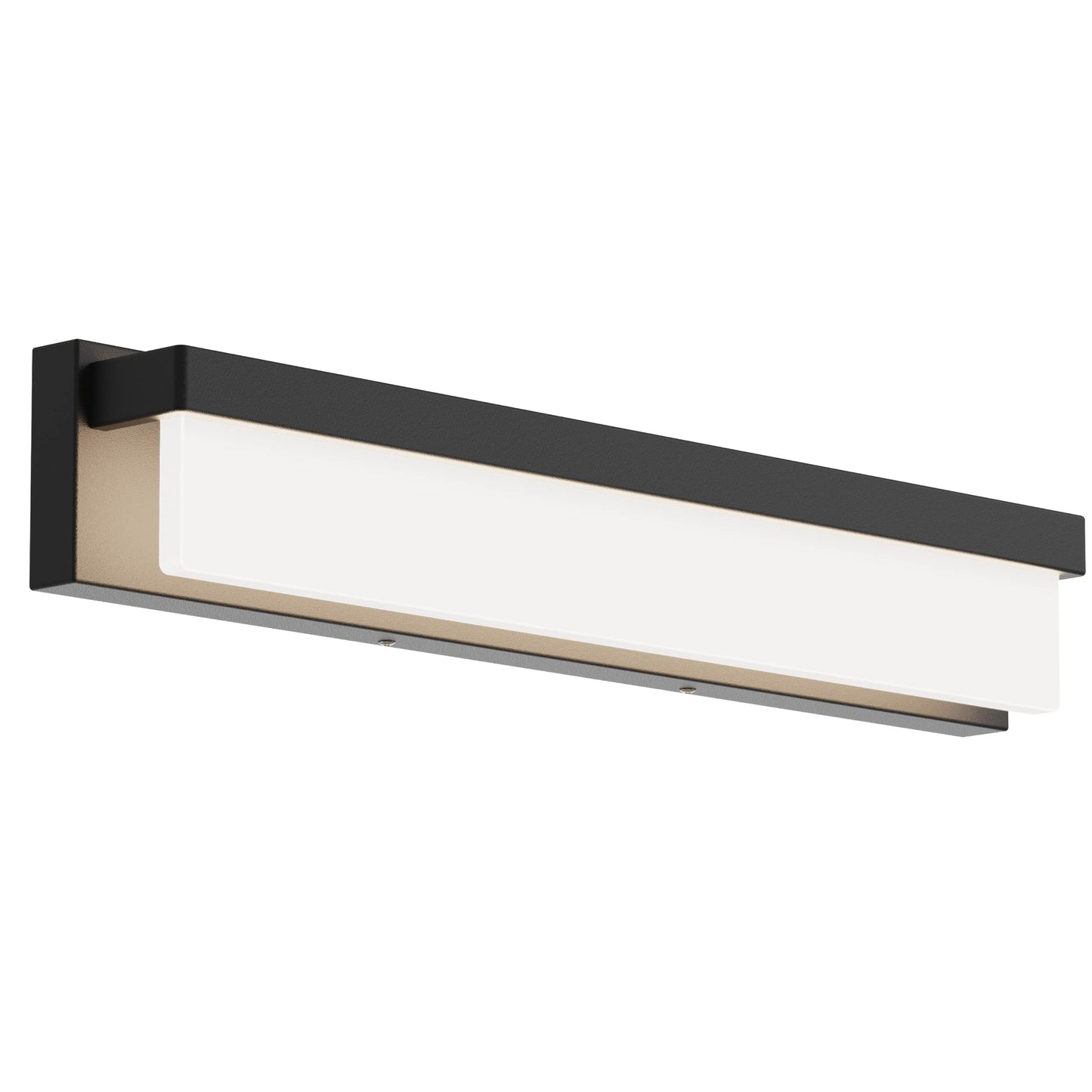LIGHTINN LED Bathroom Vanity Light Fixture, 24.4in Modern Black Matte Metal, 4000K Daylight, Model 8890-18W-BLK