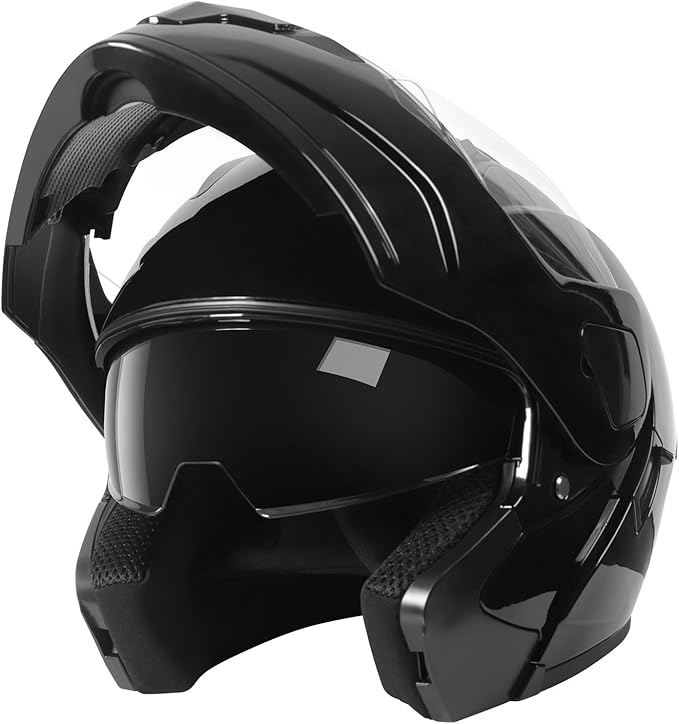 SPARK Adult Modular Motorcycle Helmet Dot Certified Flip-Up Dual Visor Full Face Helmets for Men & Women Moto ATV UTV Snow...