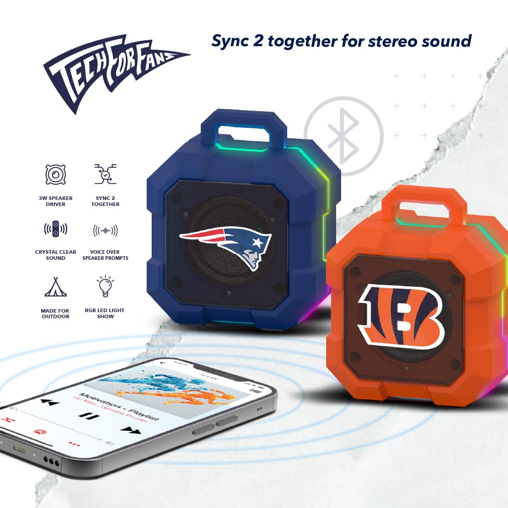Soar Ncaa Shockbox Led Wireless Bluetooth Speaker, Florida State Seminoles