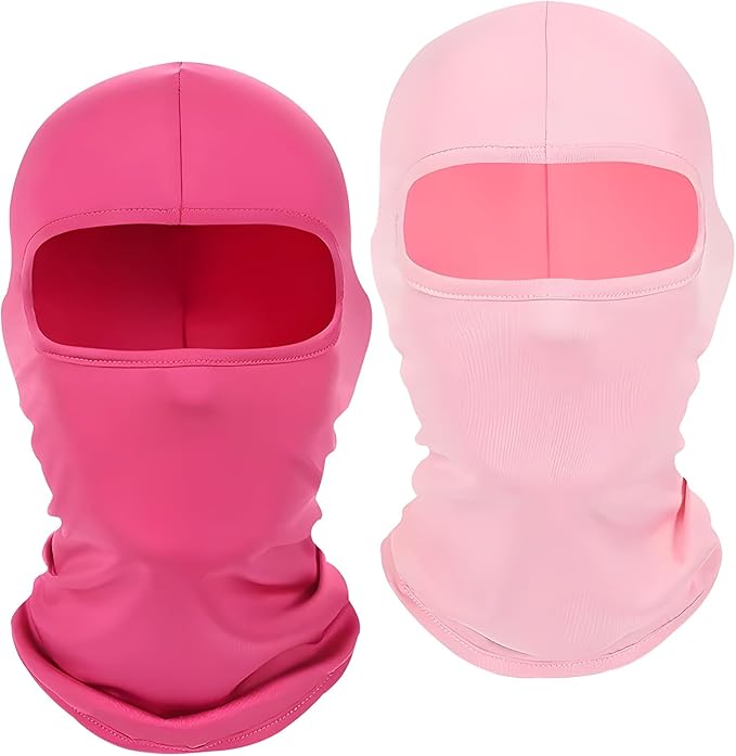 2Pcs Full Face Cover Ski Mask Balaclava Unisex Hood Cap Neck Gaiter UV Protector for Outdoor Sports Snowboard Travel