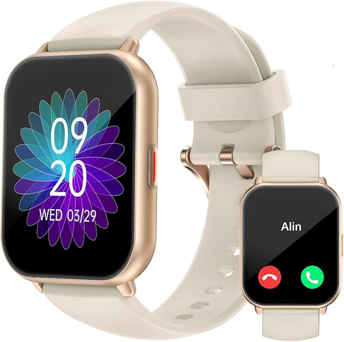 RUIMEN Smart Watches for Women Men (Answer/Make Calls, 2 Bands Included), 1.8" Smartwatch for iOS/Android Phones, Fitness ...