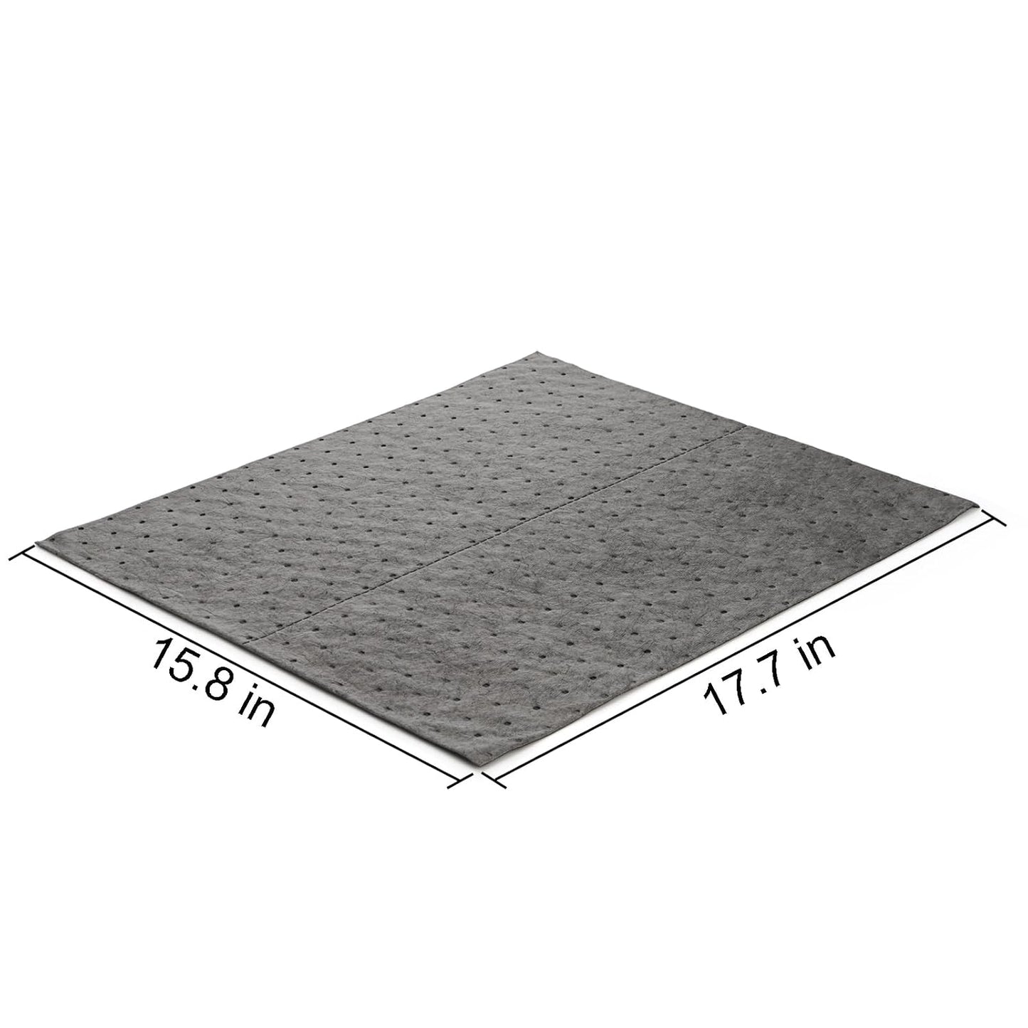 Okllen 50 Pcs Oil Absorbent Pads, 16"x18" Pigmats Spill Pads Dimpled Texture for Fast Spill Cleanup for Garage, Workshop & Industrial Use