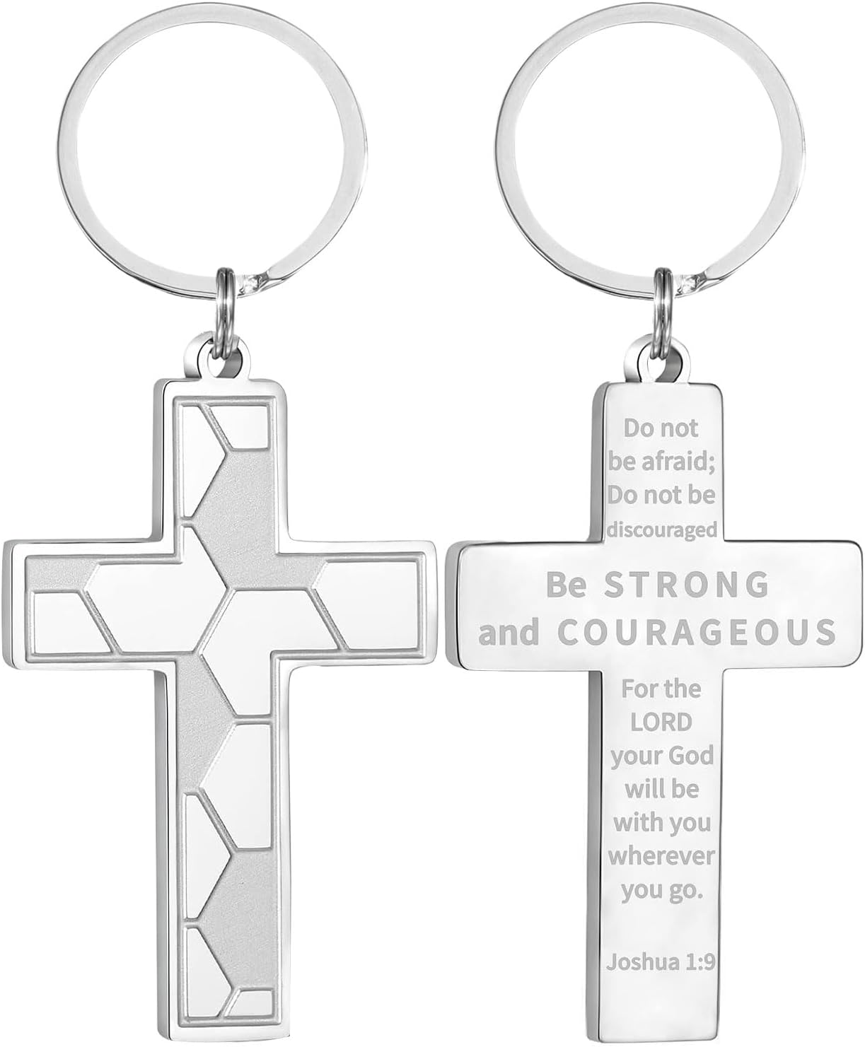 Football/Baseball/Soccer/Basketball Cross Keychains for Men First Communion Baptism Confirmation,Mens Gifts