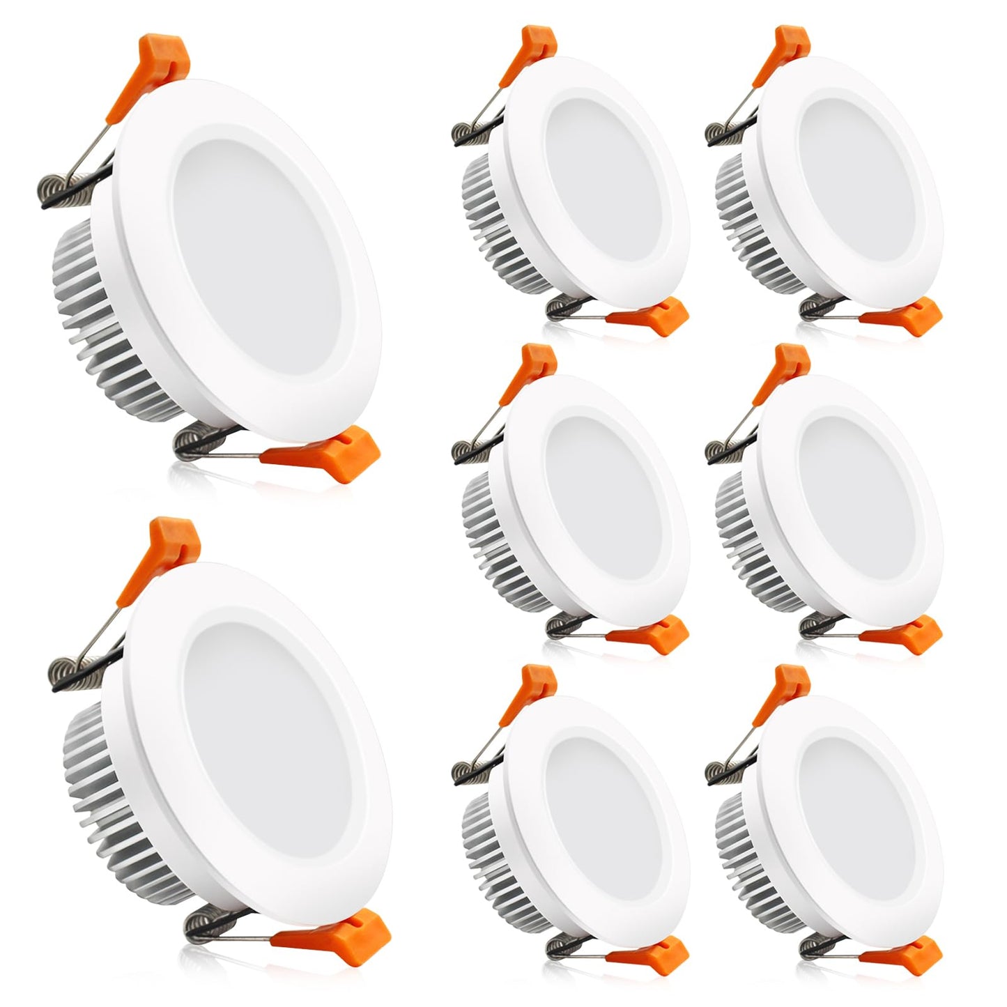 2 Inch Led Downlight  Recessed Lighting Dimmable Ceiling Light  3W  3000K Warm White  Cri80 With Led Driver(35W Halogen Equivalent)  8 Pack