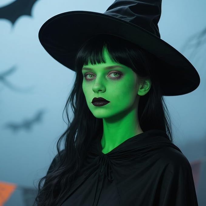 MEICOLY Green Face Body Paint Stick for Halloween SFX Cosplay Makeup,Witch Elphaba Green Face Paint, Camo Hulk Face Painting,Eye Black Stick,Waterproof Eye Black Baseball Softball Football Lacrosse