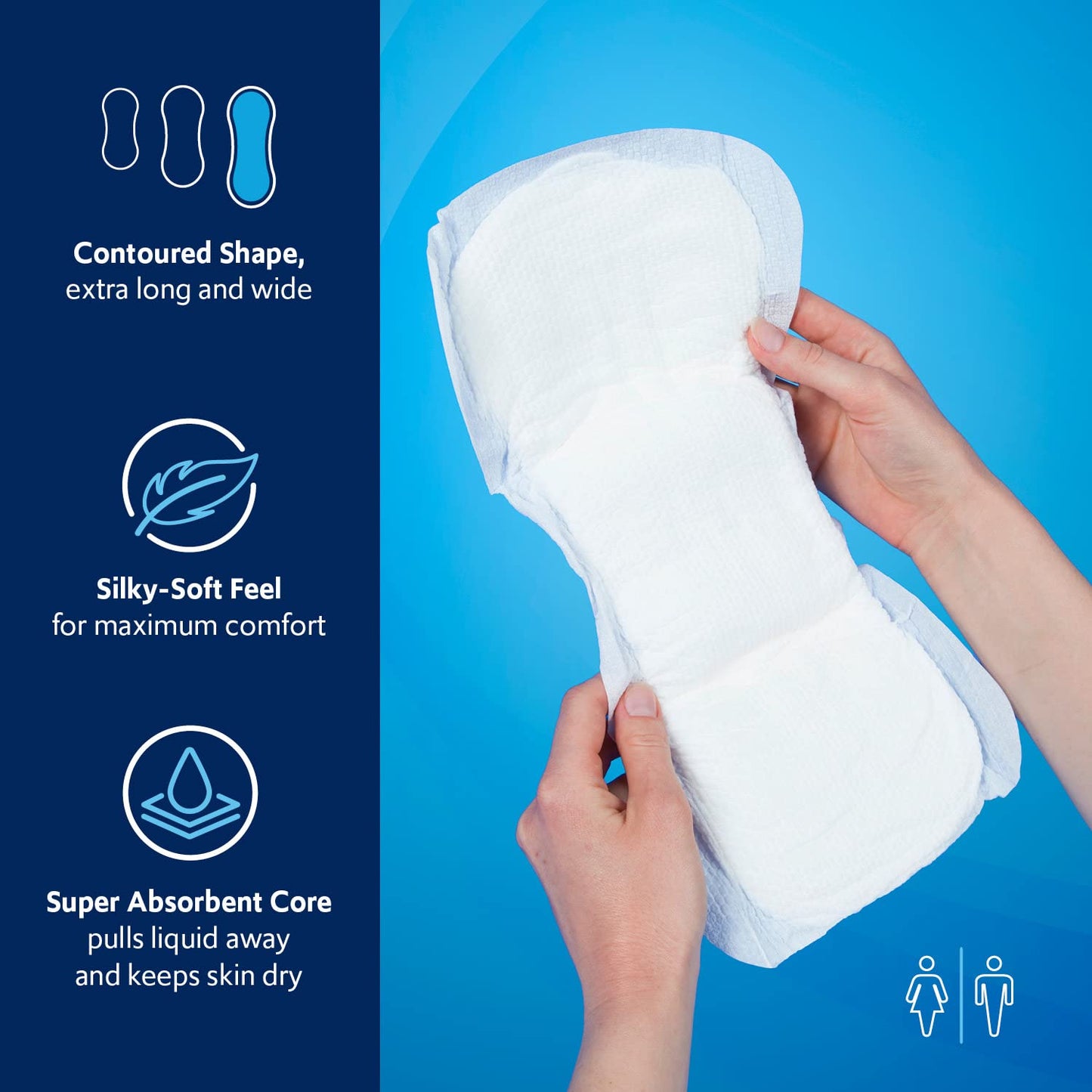 Total Dry Ultimate Booster Pads for Women & Men Extra-Absorbent Overnight Diaper Inserts– FSA HSA Approved-for Use Inside Adult Diapers -Enhanced Absorption & Leak Control