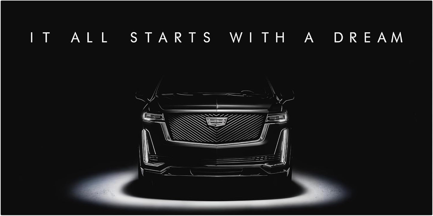 Motivational Wall Art for Office, Super Car Art Canvas, Inspirational Automotive Decor for Cadillac Escalade V Sportscar Lovers, Motivational Wall Decor for Office and Home, Car Poster (8" x 8" in)