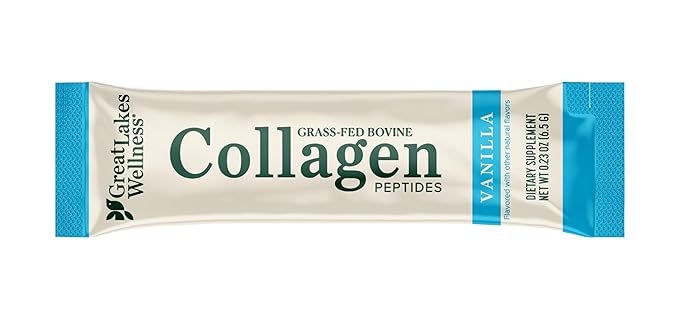 Great Lakes Wellness Collagen Peptides Powder for Skin, Hair, Nails, Joints & Digestion - Variety Flavors - Quick Dissolve Hydrolyzed, Non-GMO, Kosher - 6 Sticks - Packaging May Vary