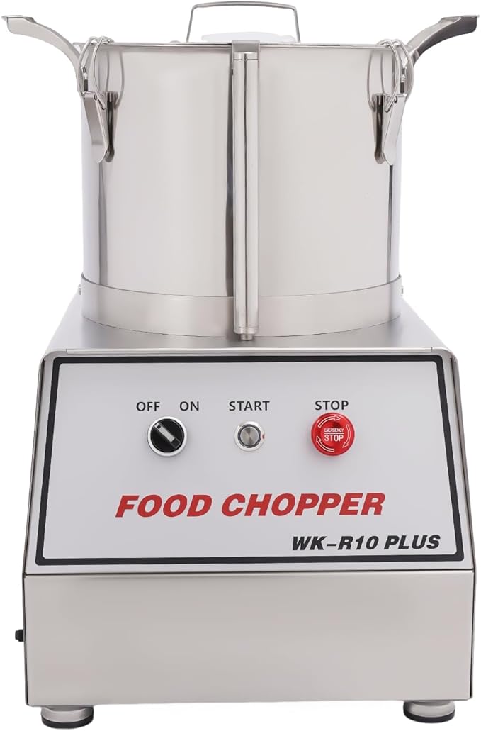 Commercial Food Processor, 1400W Electric Vegetable Chopper Machine 1400 RPM, 10.5Qt Stainless Steel Vegetable Processor Meat Grinder Food Processor Chopper for Veggie,Fruit,Meat