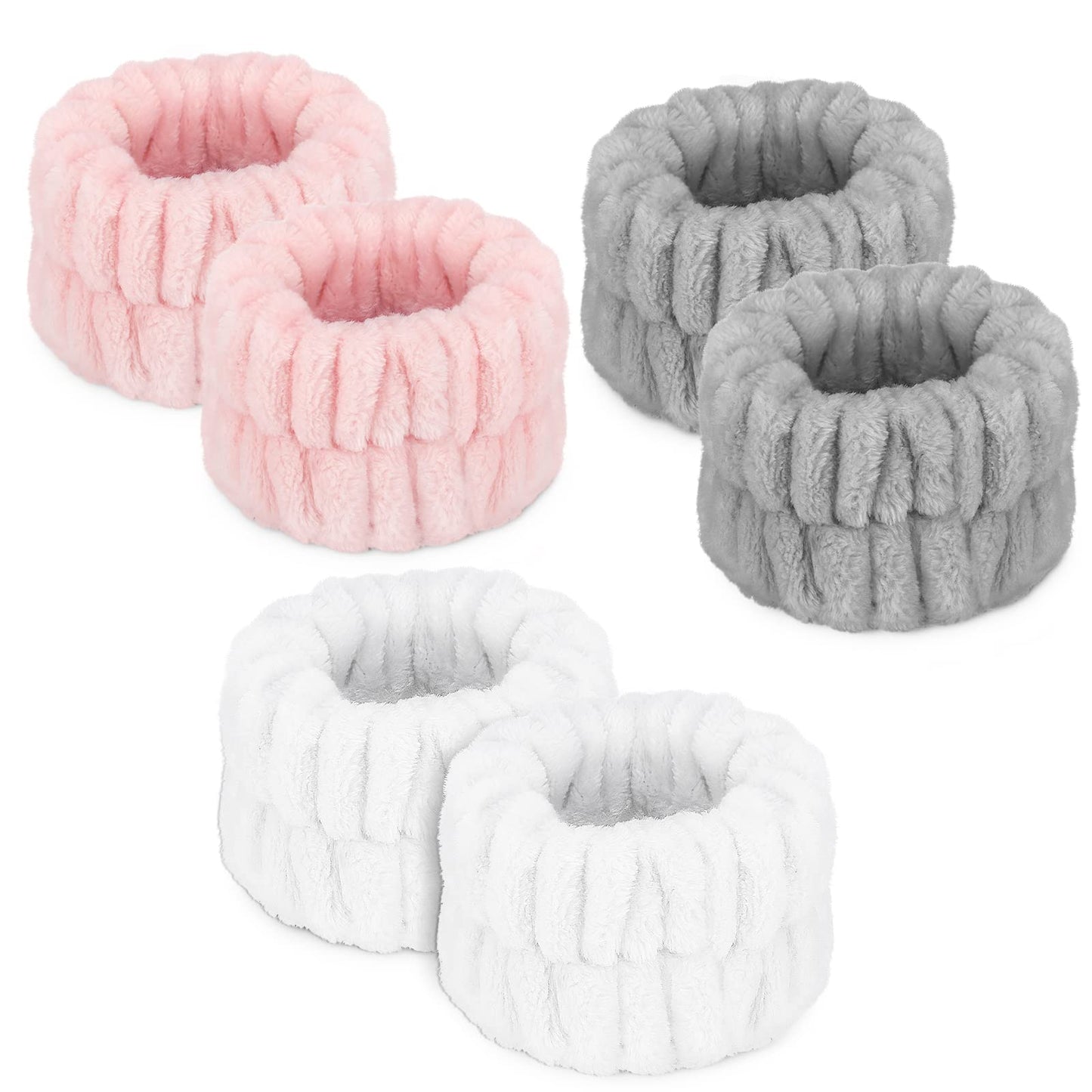 Women's Wrist Towels for Washing Face, Microfiber Spa Wash Band, Absorbent Wristbands Sweatband for Girls Prevent Water from Spi